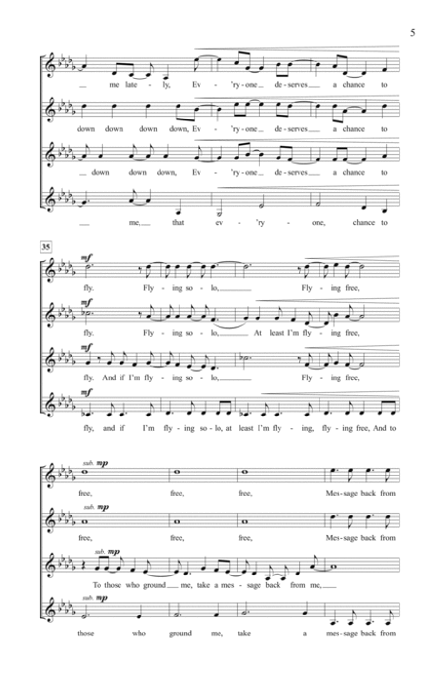 Defying Gravity (from Wicked) (arr. Deke Sharon) SSAA scores gallery preview page 4