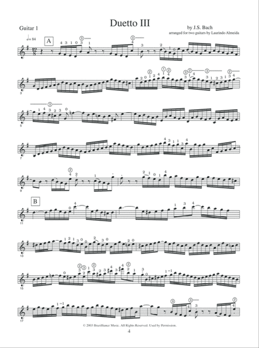 The Complete Laurindo Almeida Anthology of Traditional Guitar Duets Acoustic Guitar scores gallery preview page 10