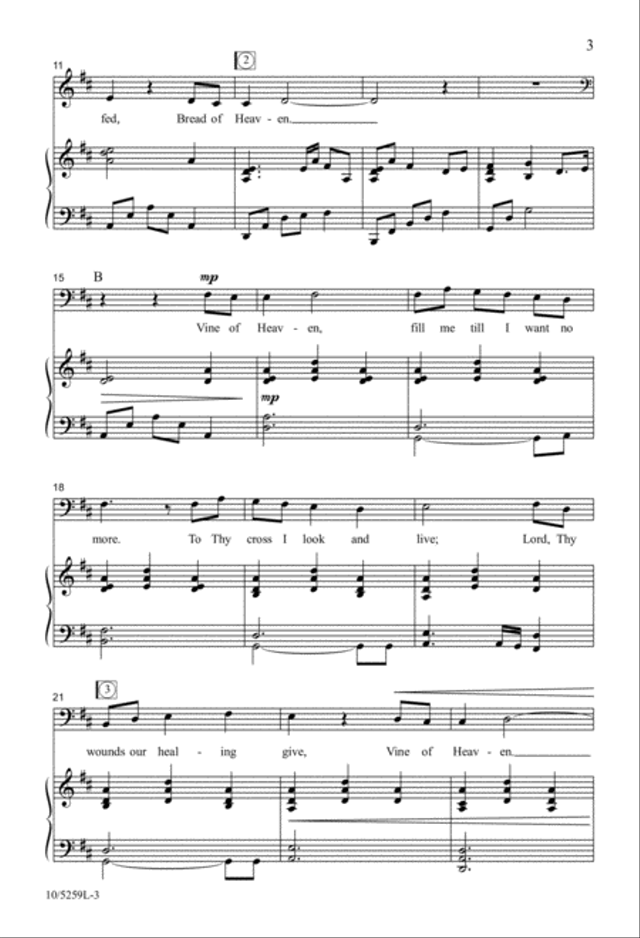 Bread of Heaven 3-Part scores gallery preview page 3
