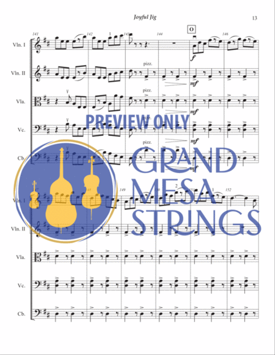 Joyful Jig String Orchestra scores gallery preview page 14