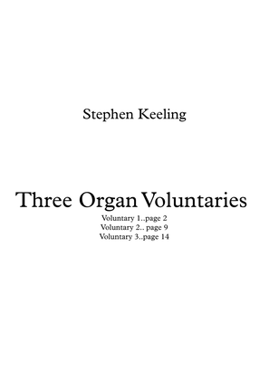 Book cover for Three Organ Voluntaries