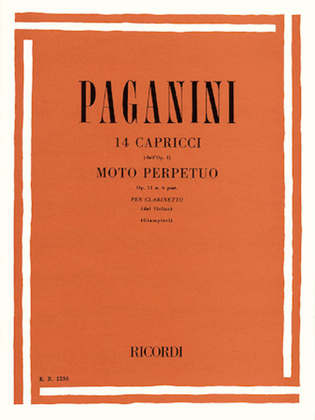 Book cover for 14 Capriccos, Op. 11, No. 6 (Moto Perpetuo)