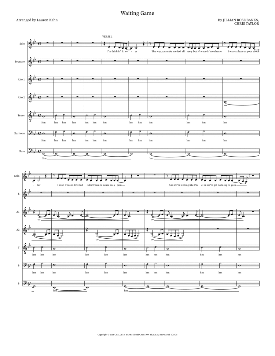Waiting Game Small Ensemble scores gallery preview page 1