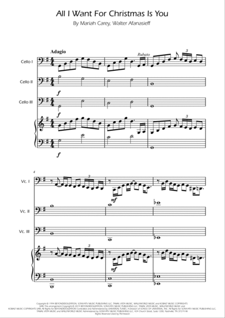 All I Want For Christmas Is You All I Want For Christmas Is You String Trio scores gallery preview page 4