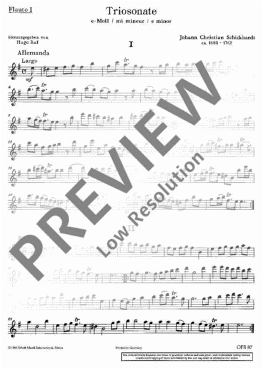 Trio Sonata E minor Alto Recorder scores gallery preview page 10