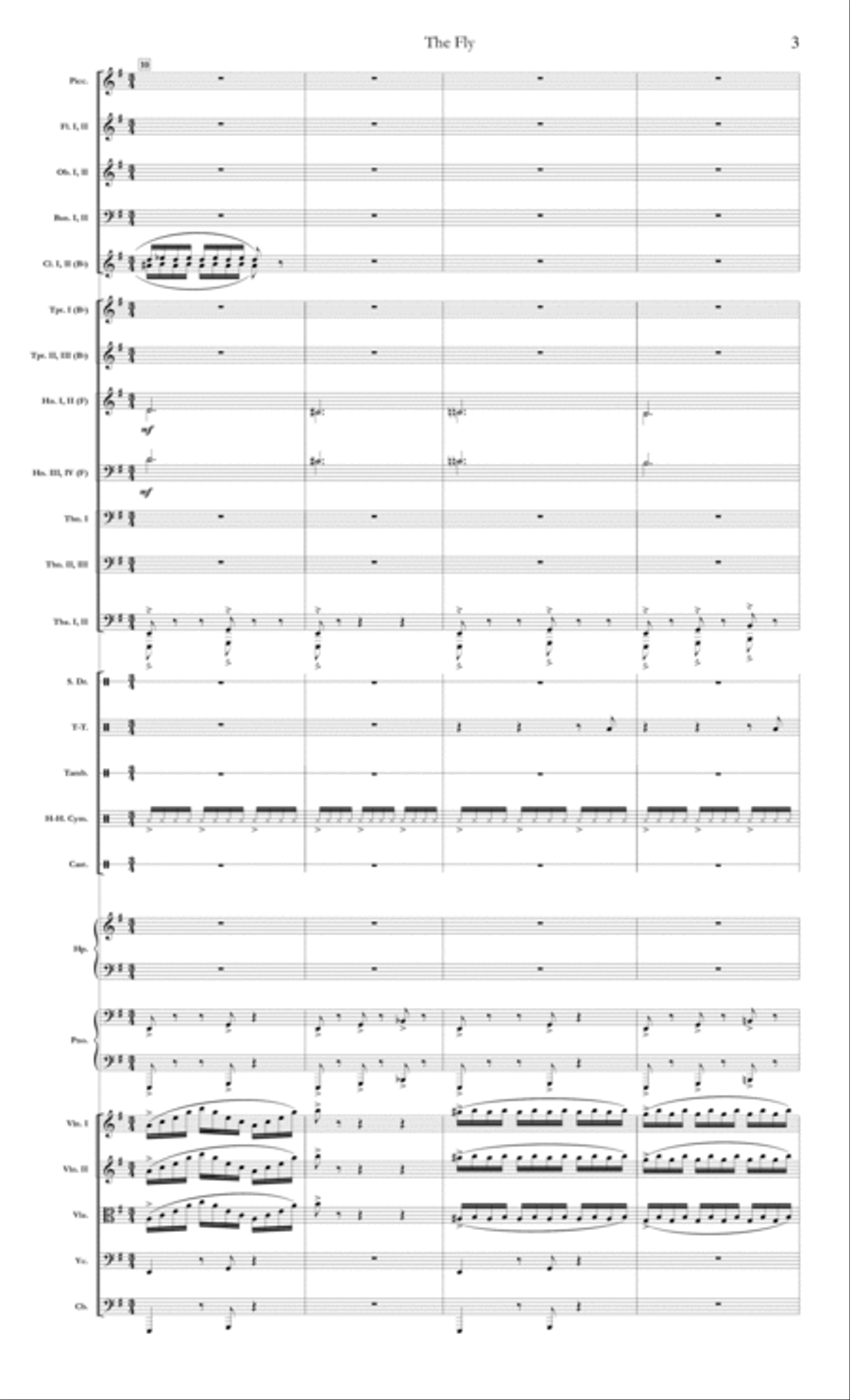 The Fly Full Orchestra scores gallery preview page 3