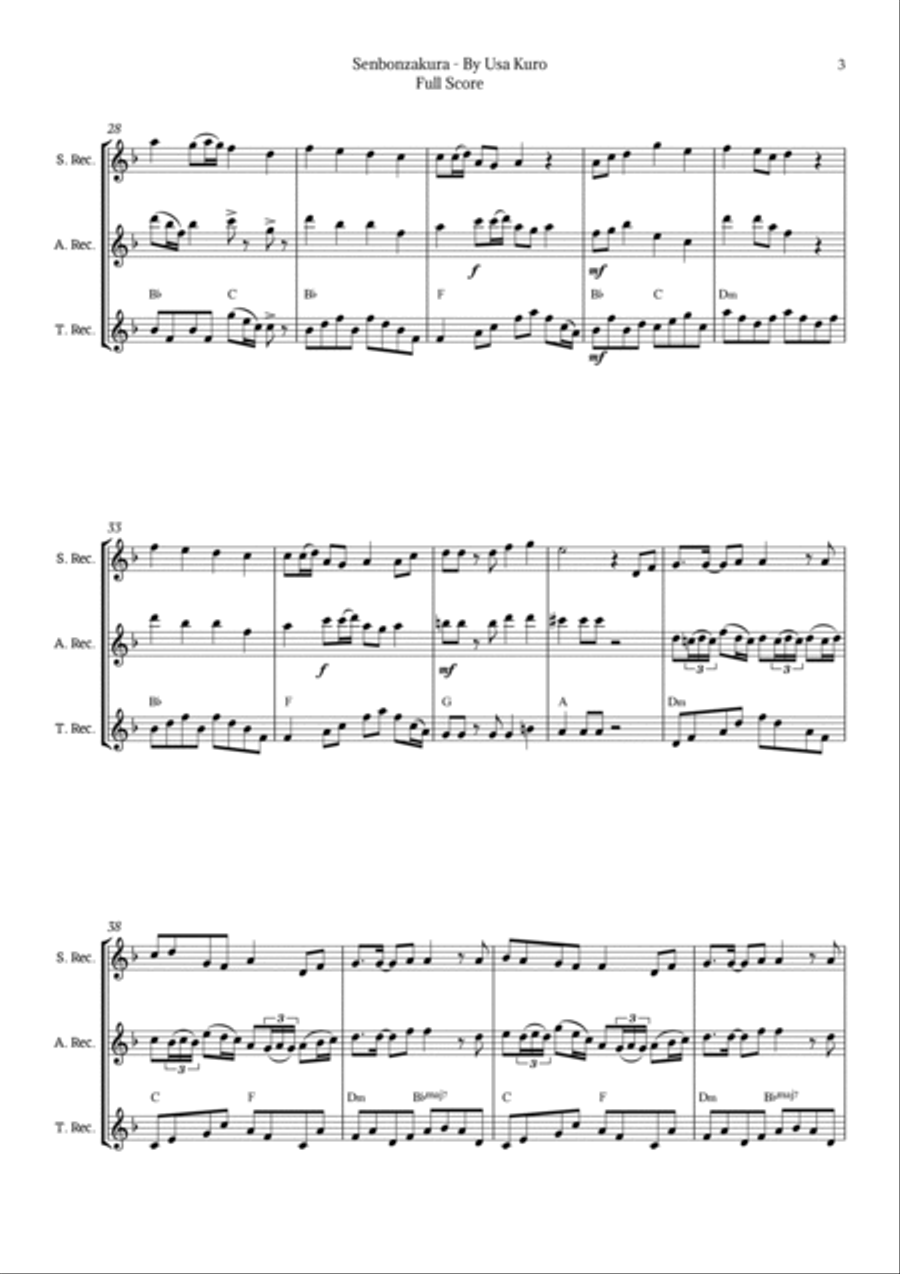 Senbonzakura Chamber Music scores gallery preview page 3