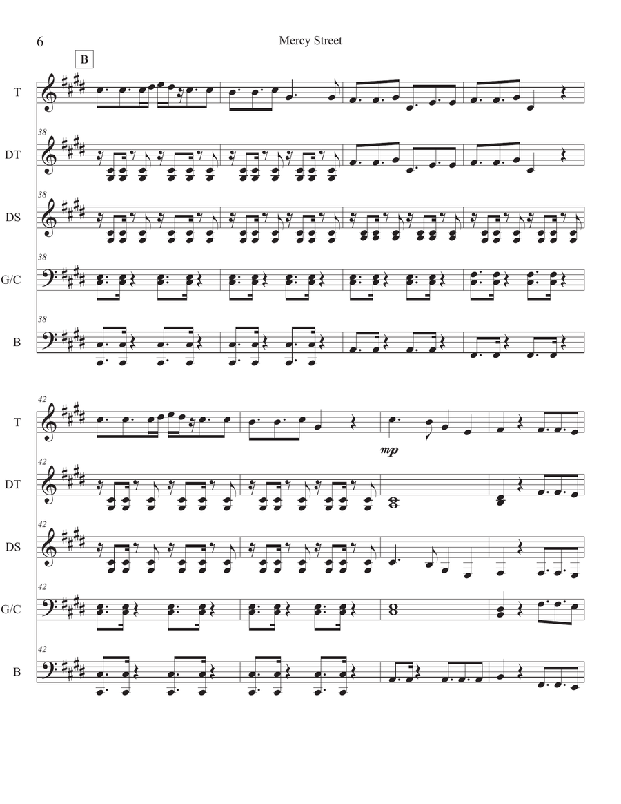 Mercy Street Percussion Ensemble scores gallery preview page 6