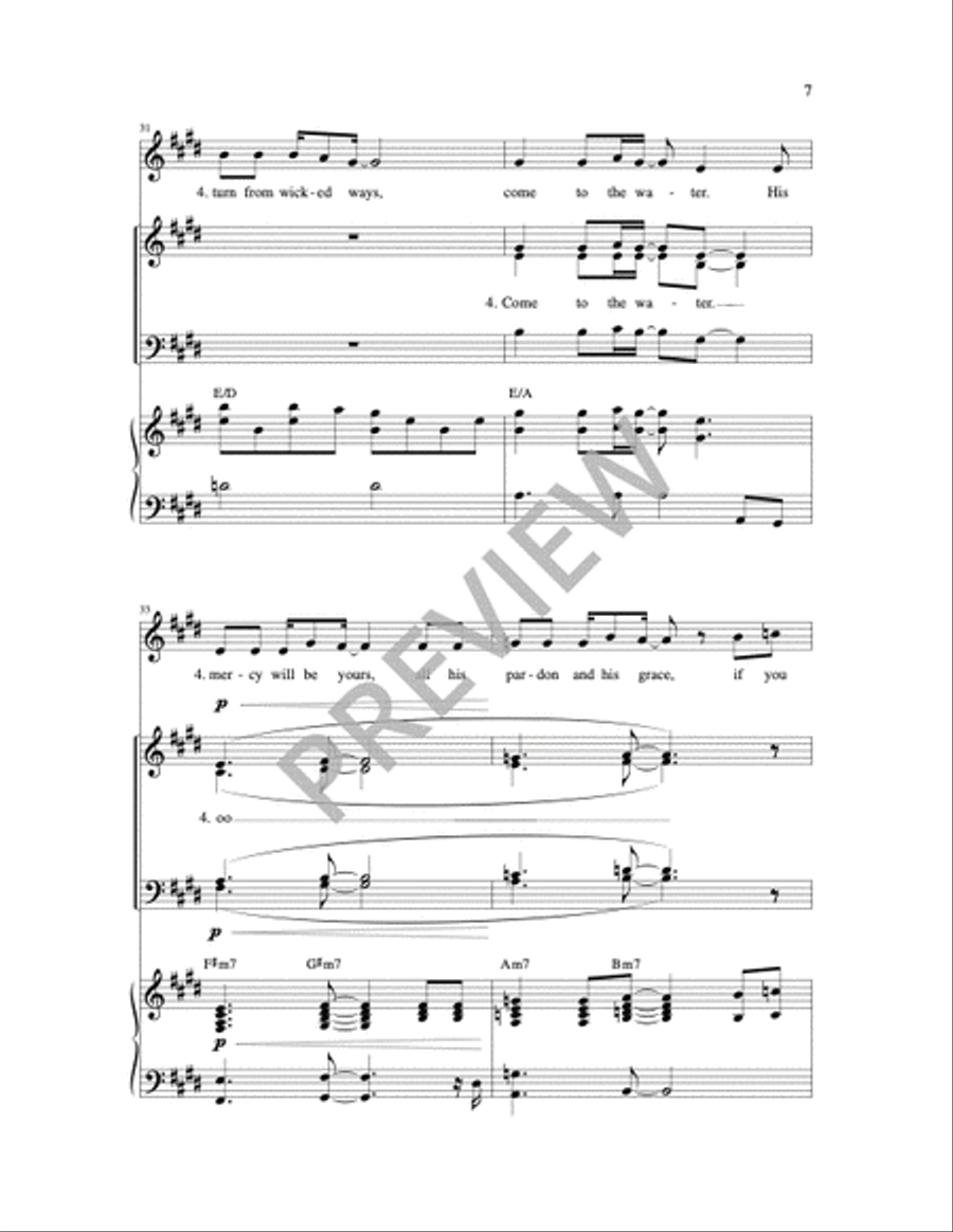 Come to the Water Come to the Water 4-Part scores gallery preview page 5