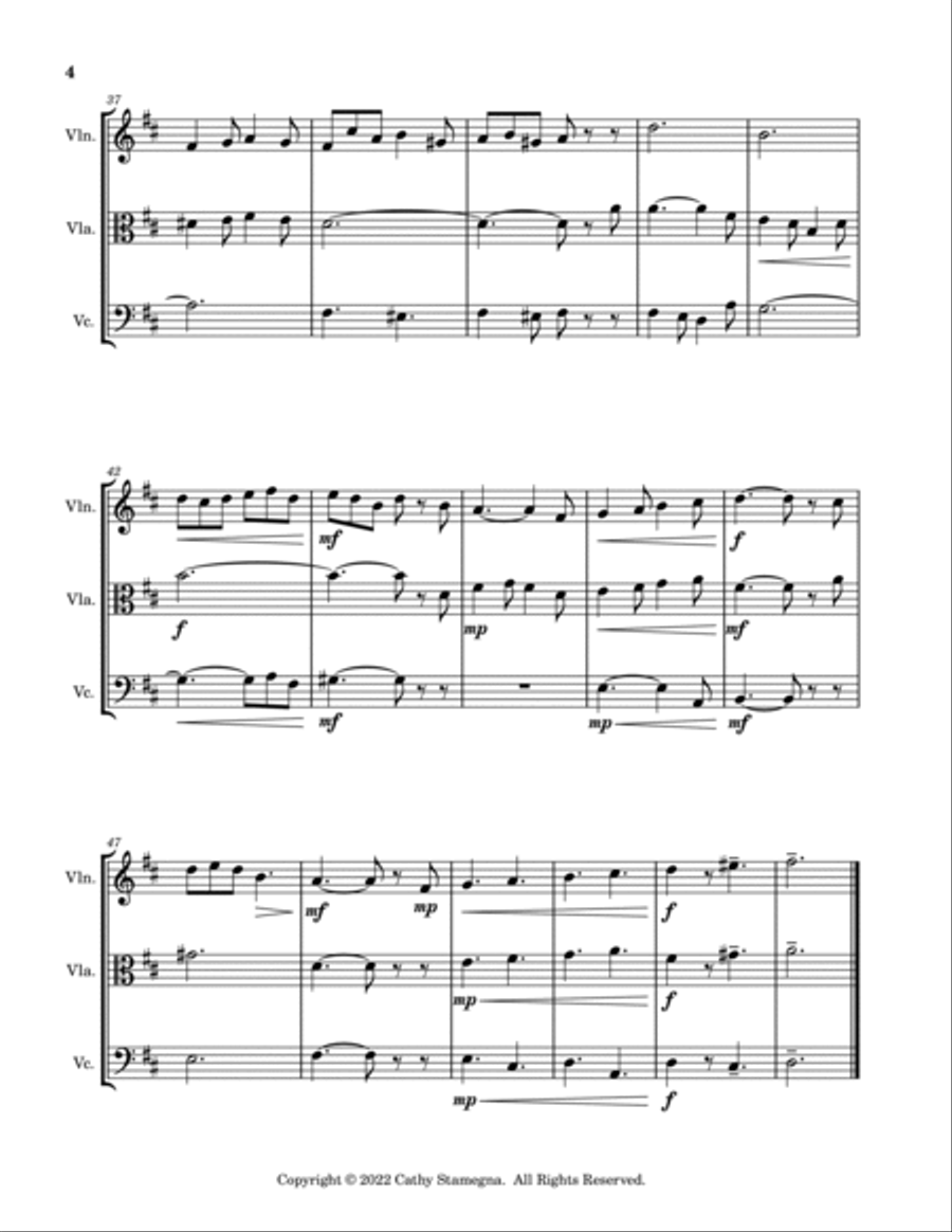 I’ll Take You Home Again, Kathleen (String Trio: Violin, Viola, Violoncello) String Trio scores gallery preview page 5