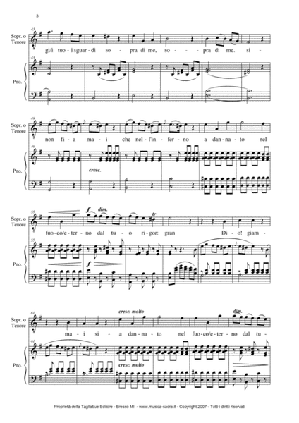 ARIA DI CHIESA - (Pietà Signore) for Tenor (or Soprano) and Piano image number null