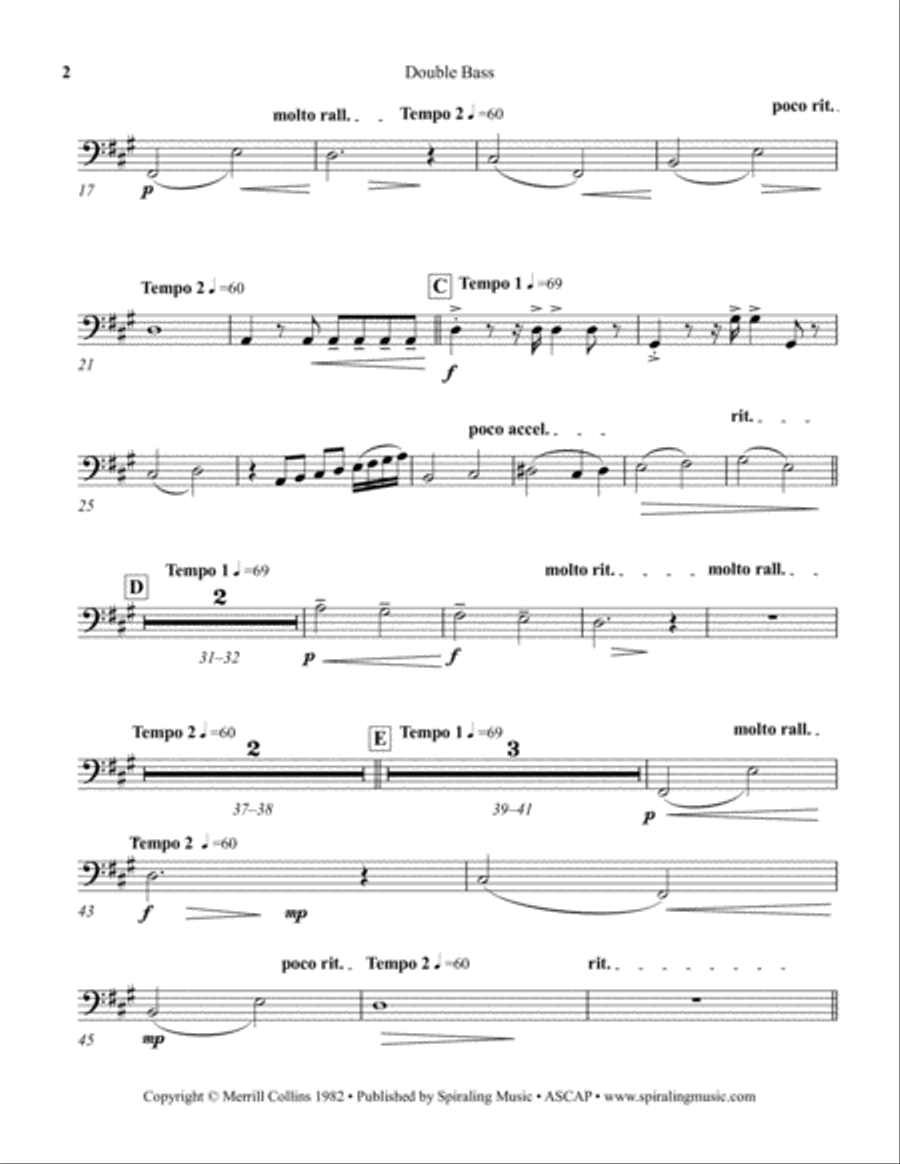 Soyez Gentille in A for Double Bass Double Bass scores gallery preview page 2
