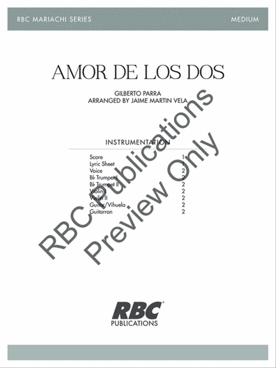 Amor De Los dos Amor De Los dos Voice scores gallery preview page 2