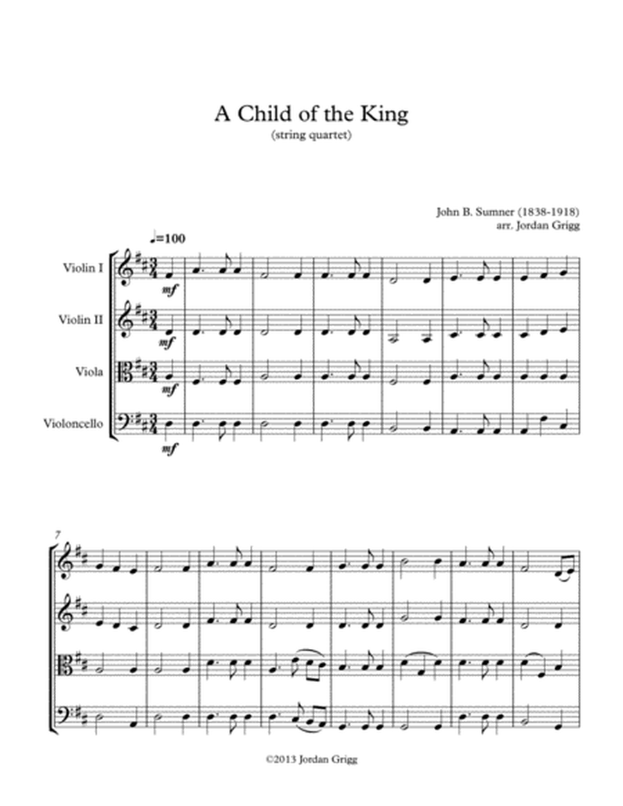 A Child of the King (string quartet) image number null