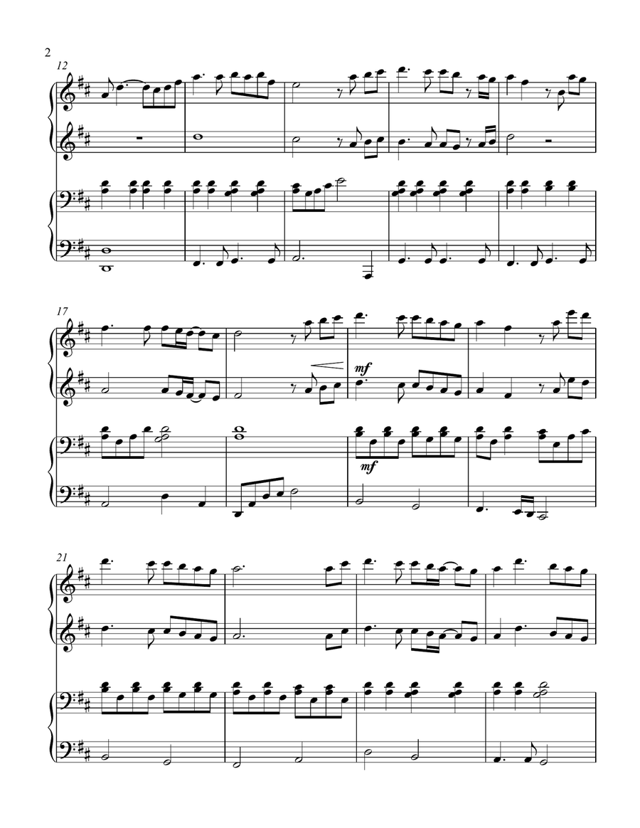 You Raise Me Up 1 Piano, 4-Hands scores gallery preview page 3