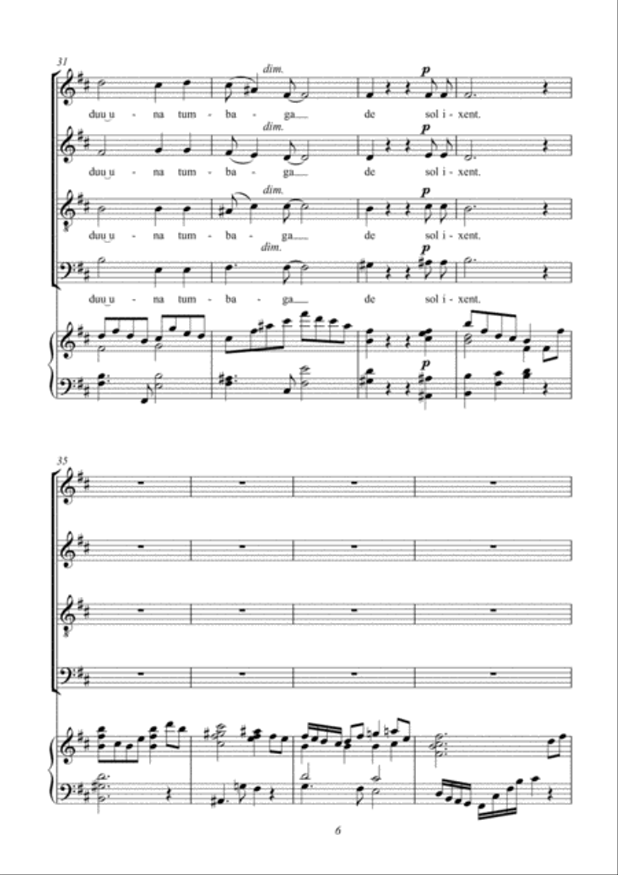 Avemaria de Robines 4-Part scores gallery preview page 6