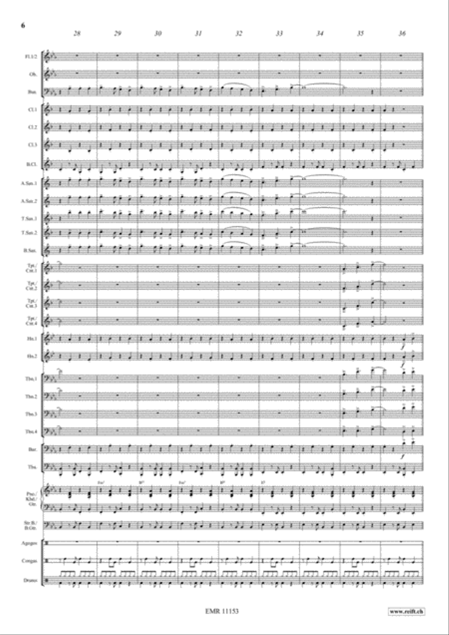 Aquarius Samba Aquarius Samba Concert Band scores gallery preview page 7