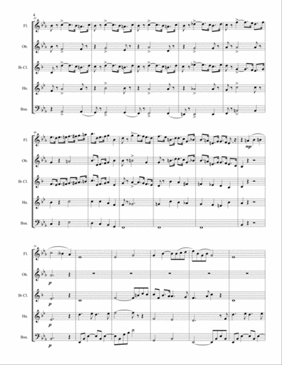 Triumphal March from Aida Woodwind Quintet scores gallery preview page 4