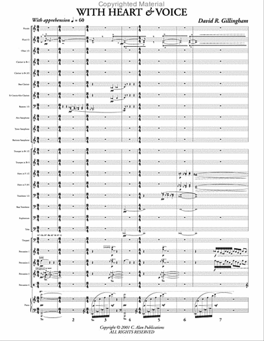 With Heart and Voice (score only) Concert Band scores gallery preview page 2