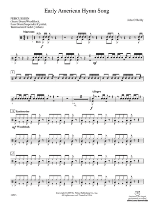 Early American Hymn Song: 1st Percussion