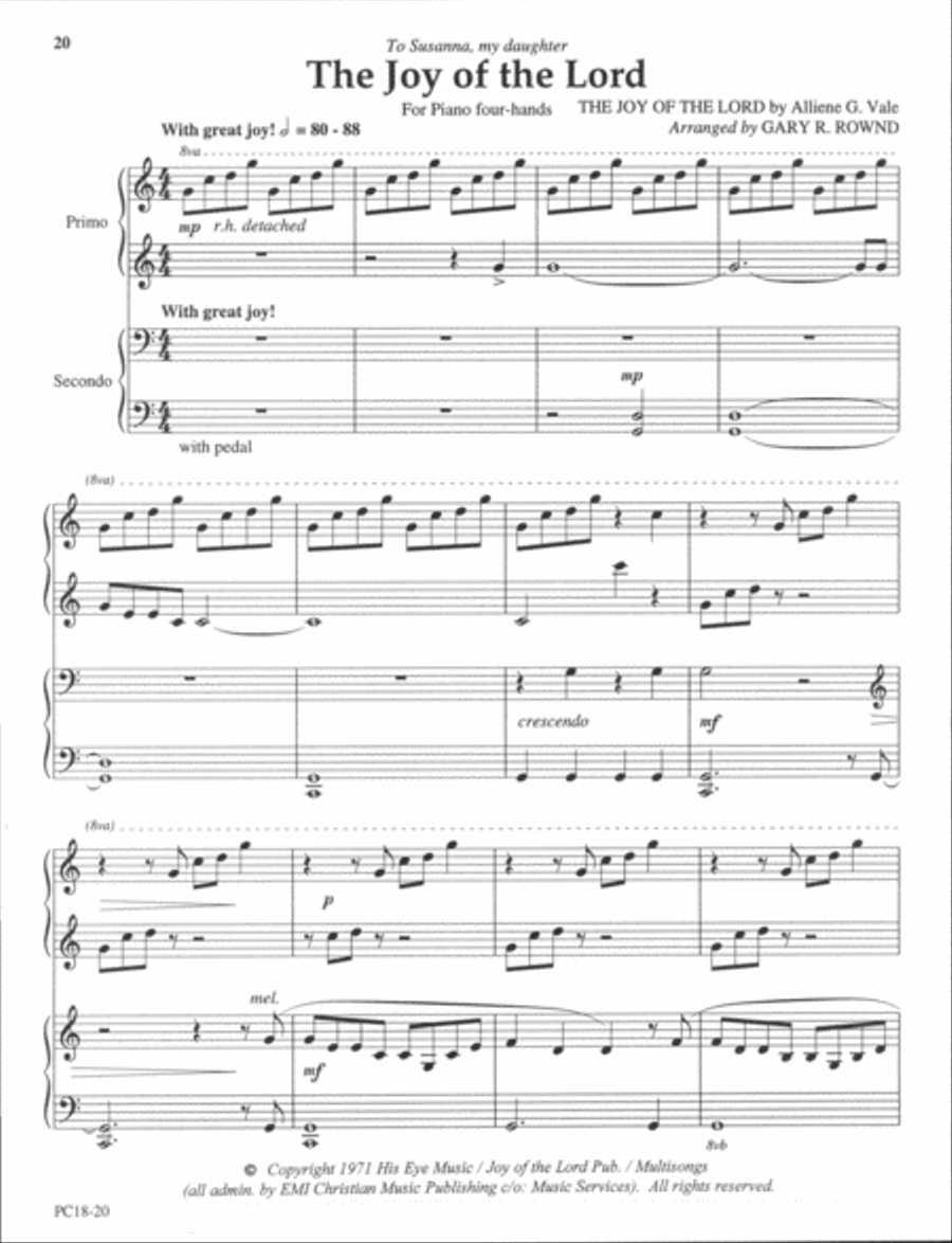 The Joy of the Lord Piano Duet scores gallery preview page 2