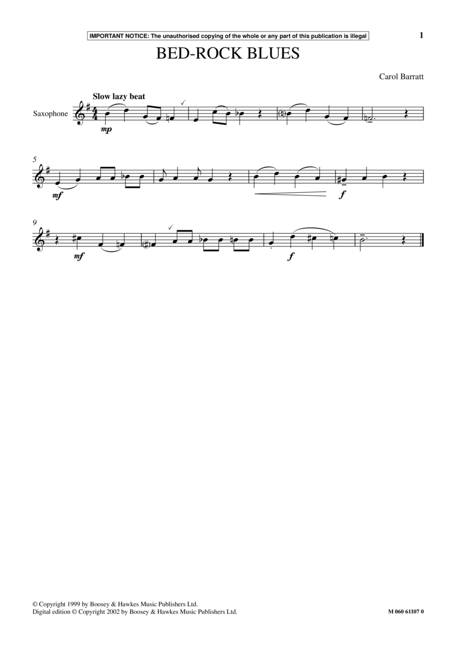 Bed-Rock Blues Bed-Rock Blues School and Community scores gallery preview page 1