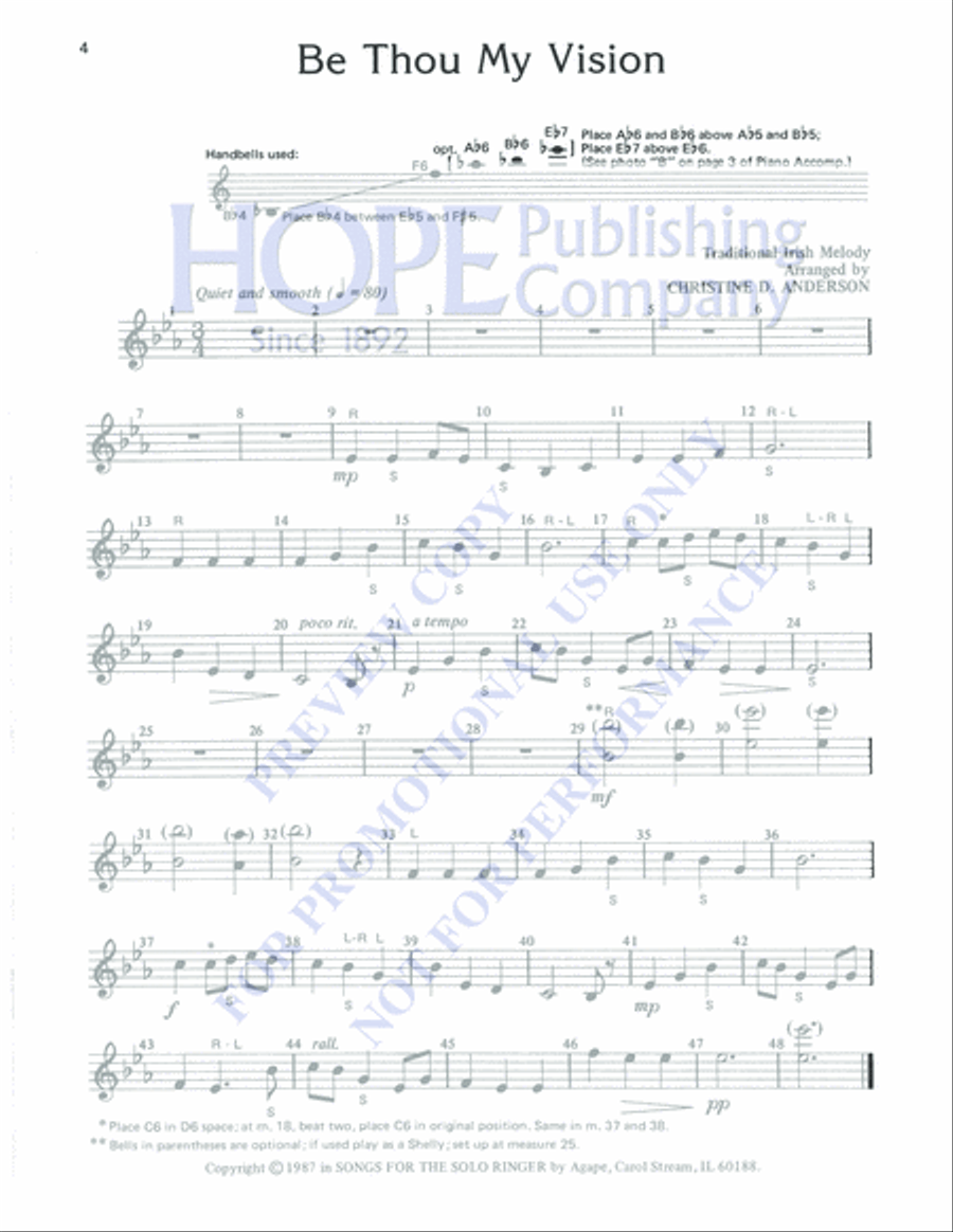Songs for the Solo Ringer, Vol. 1 Percussion scores gallery preview page 8