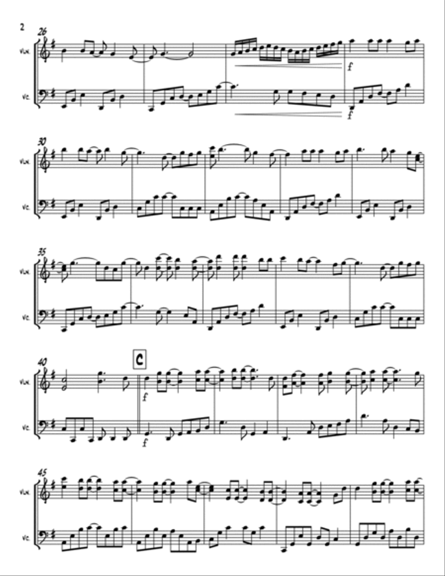 A Million Dreams A Million Dreams String Duet scores gallery preview page 2