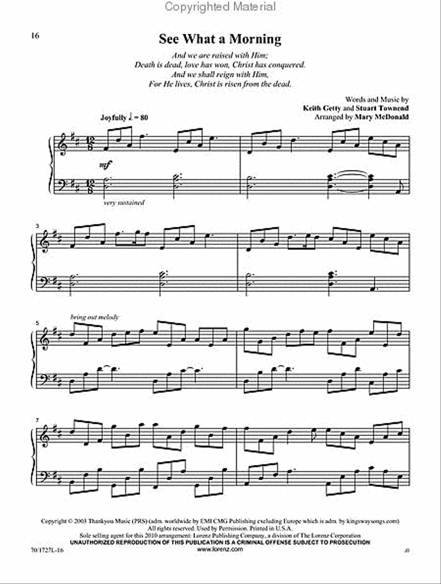 The Hymns of Keith Getty Piano Solo scores gallery preview page 5