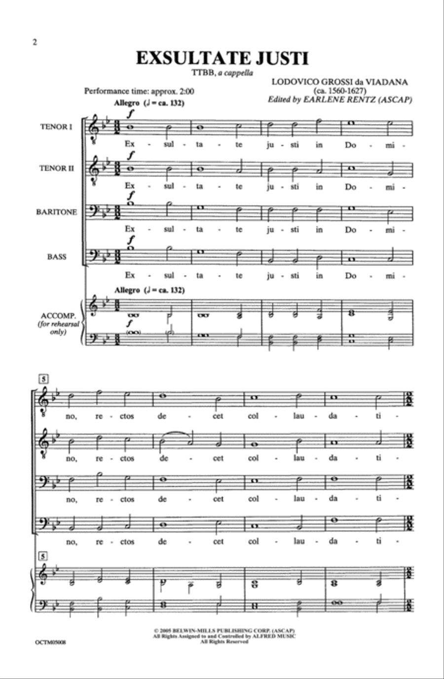 Exsultate Justi Men's Choir scores gallery preview page 13