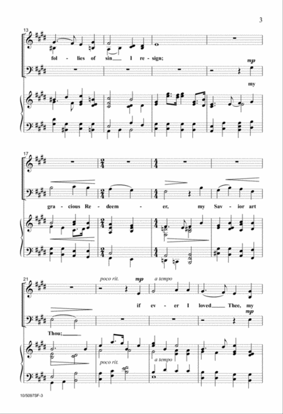 My Jesus, I Love Thee My Jesus, I Love Thee 3-Part scores gallery preview page 3