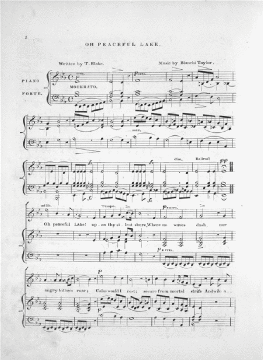 Oh Peaceful Lake Voice scores gallery preview page 2