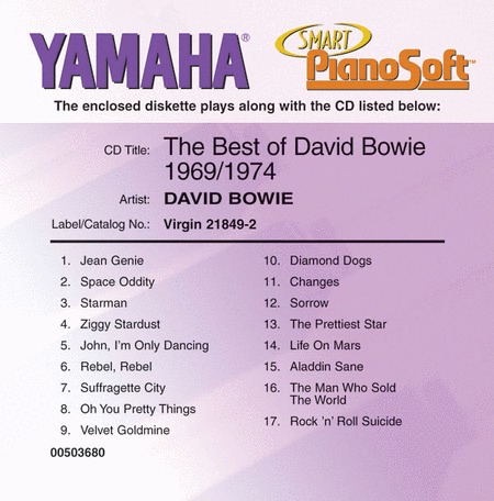 The Best of David Bowie - 1969-1974 - Piano Software
