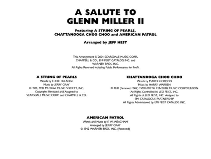 A Salute to Glenn Miller II