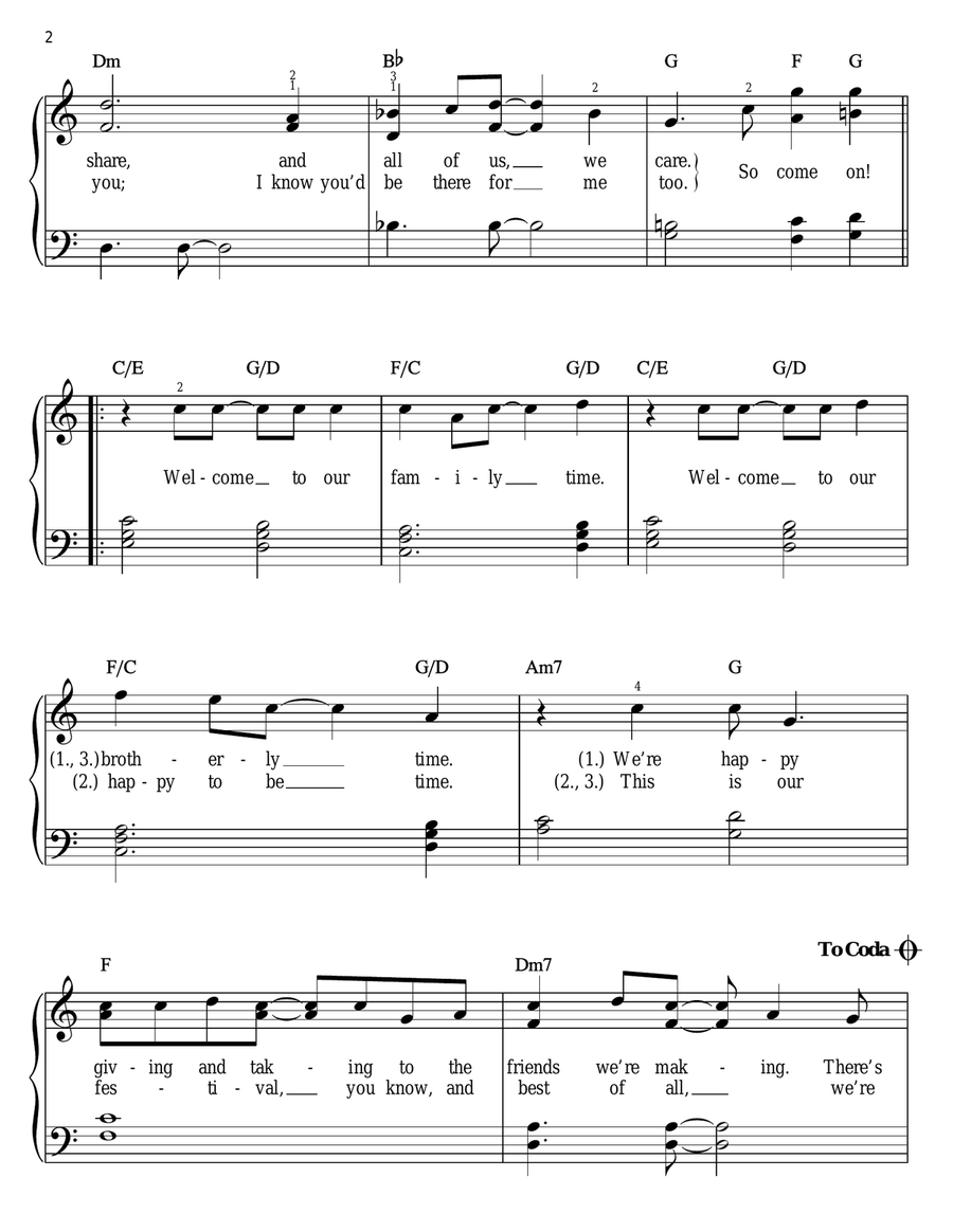 Welcome Easy Piano scores gallery preview page 2