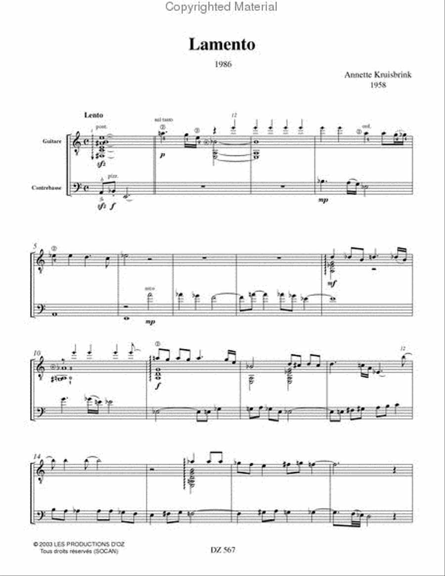 Lamento Double Bass scores gallery preview page 2