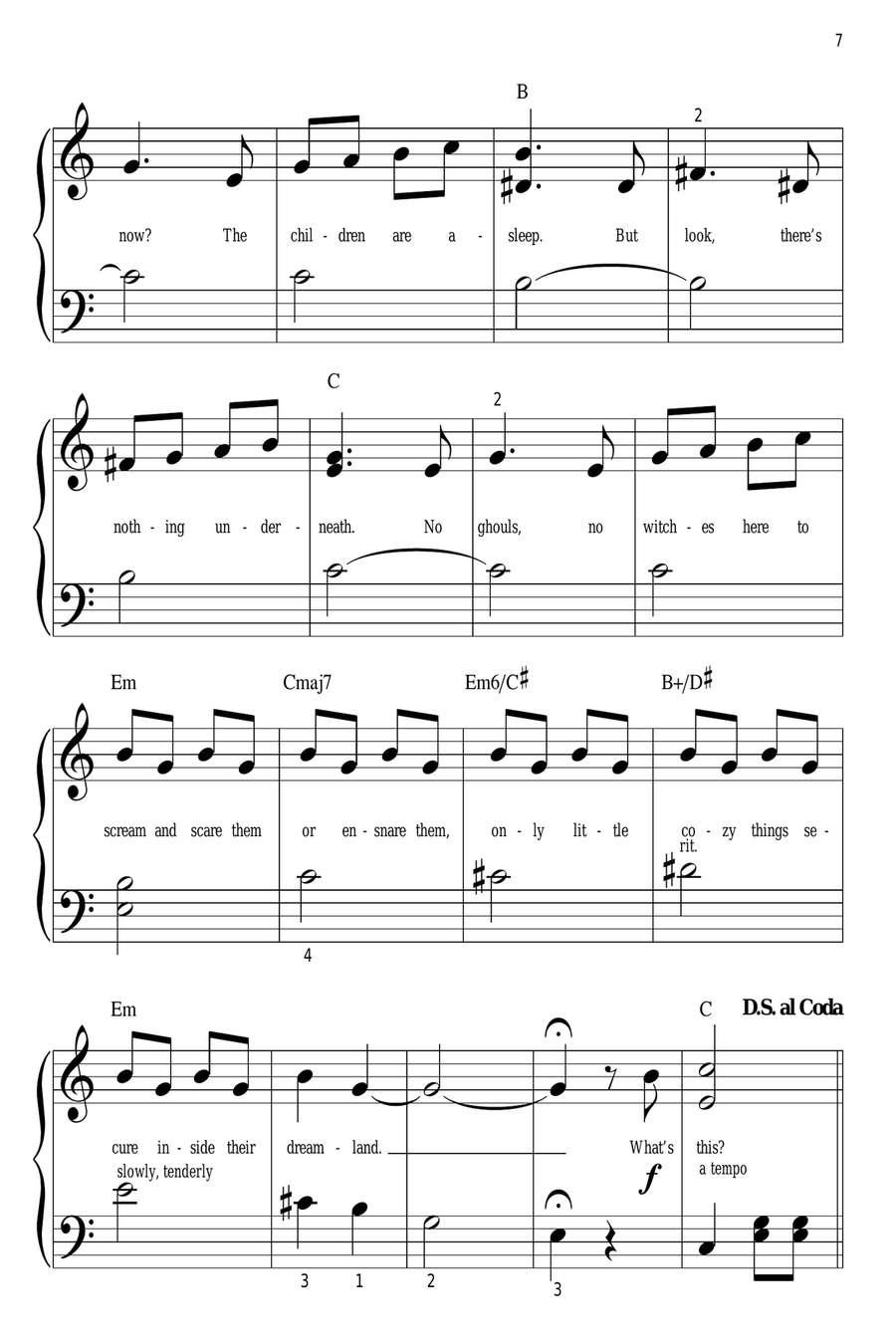 What's This? (from The Nightmare Before Christmas) Easy Piano scores gallery preview page 7