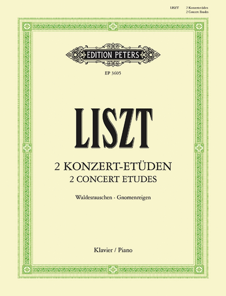 Two Concert Etudes by Franz Liszt Piano Method - Sheet Music