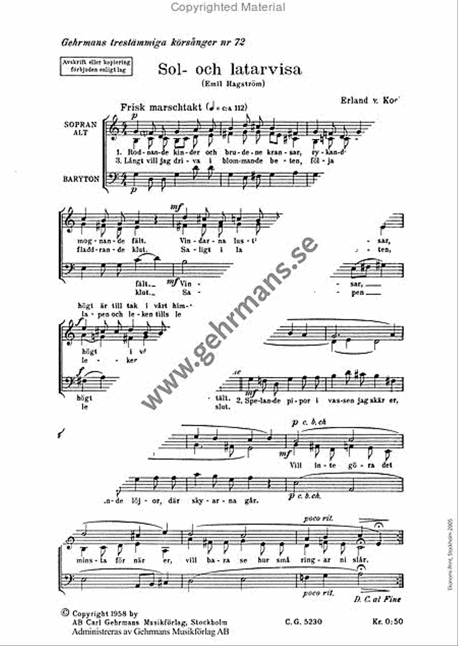 Sol- och latarvisa 3-Part scores gallery preview page 2
