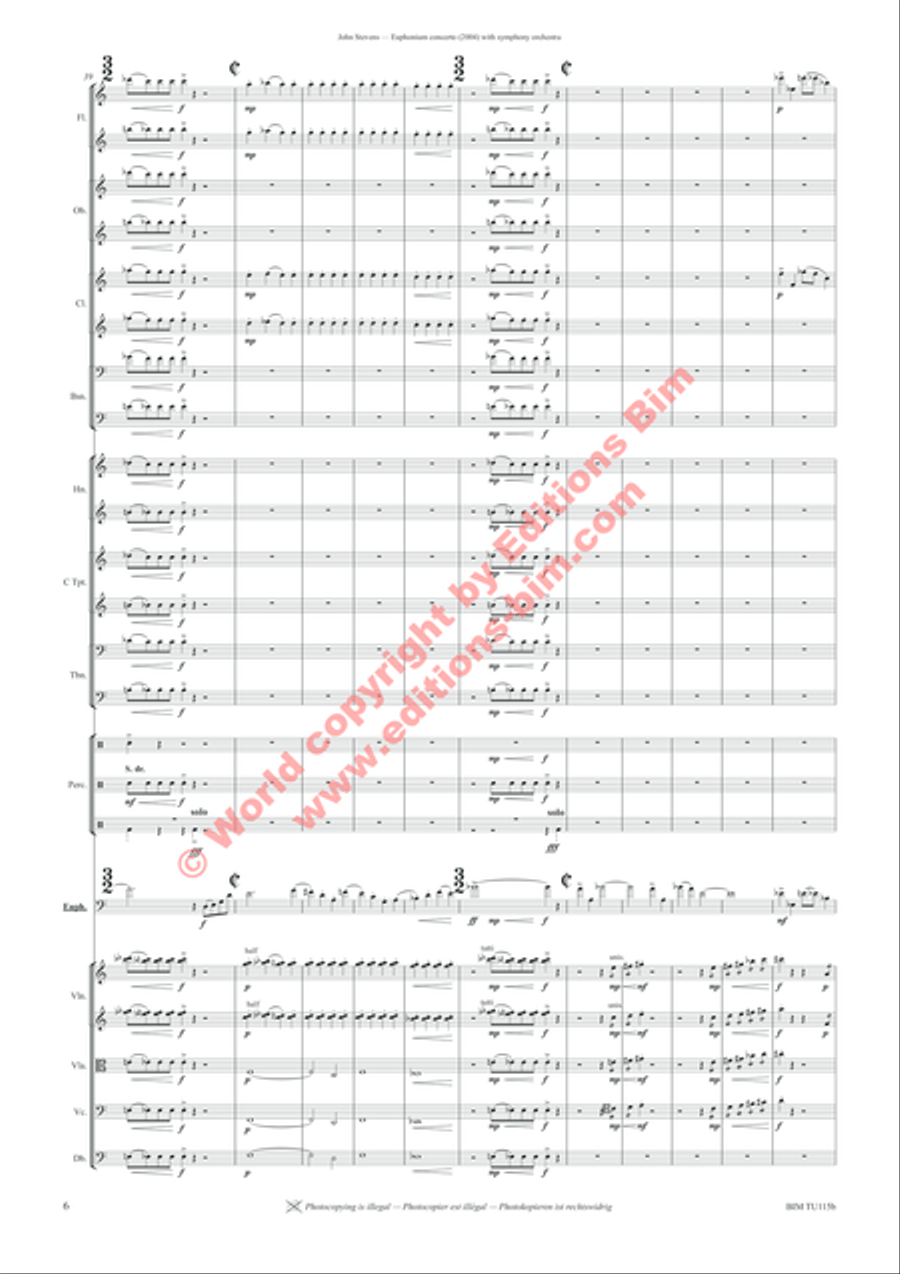 Euphonium Concerto Full Orchestra scores gallery preview page 10