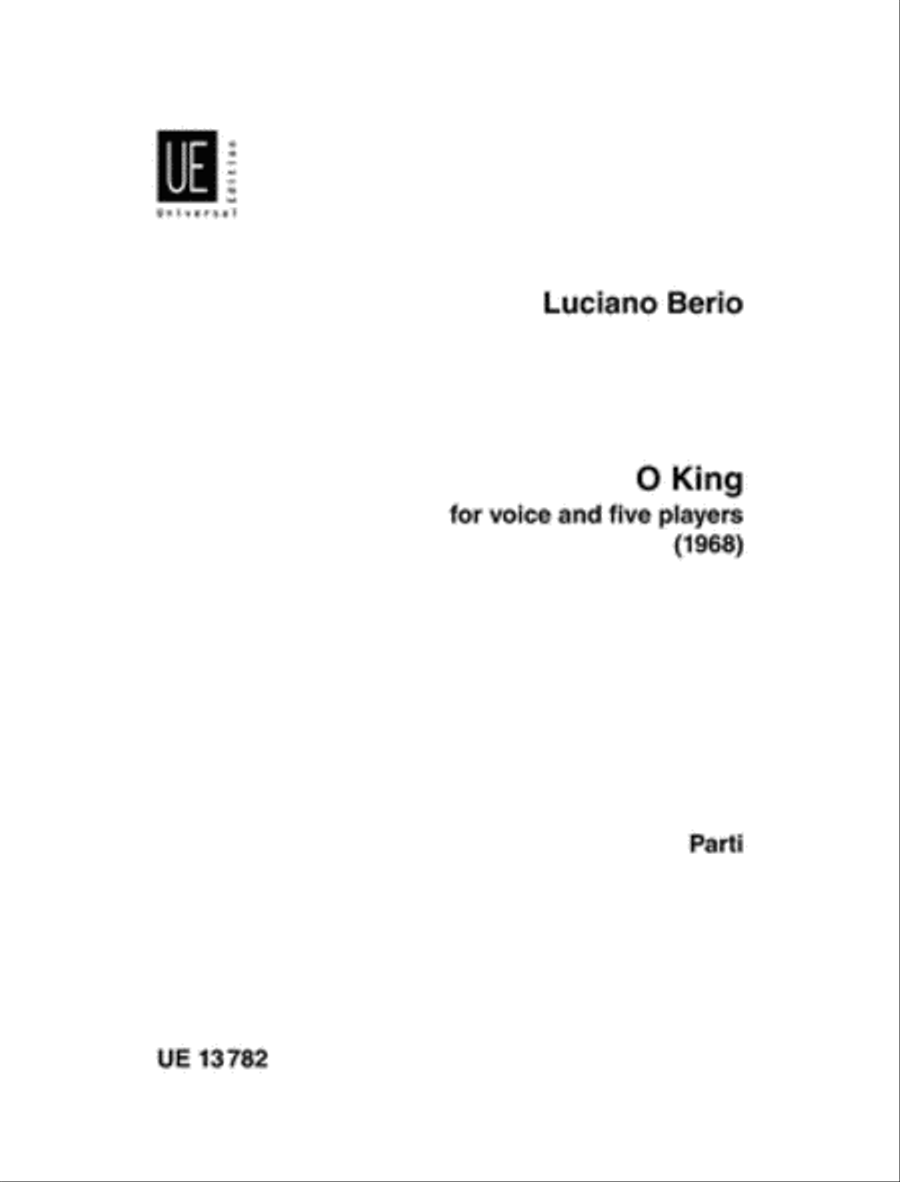 O King, Voice/Flute/Clarinet/Violin/Violincello Set