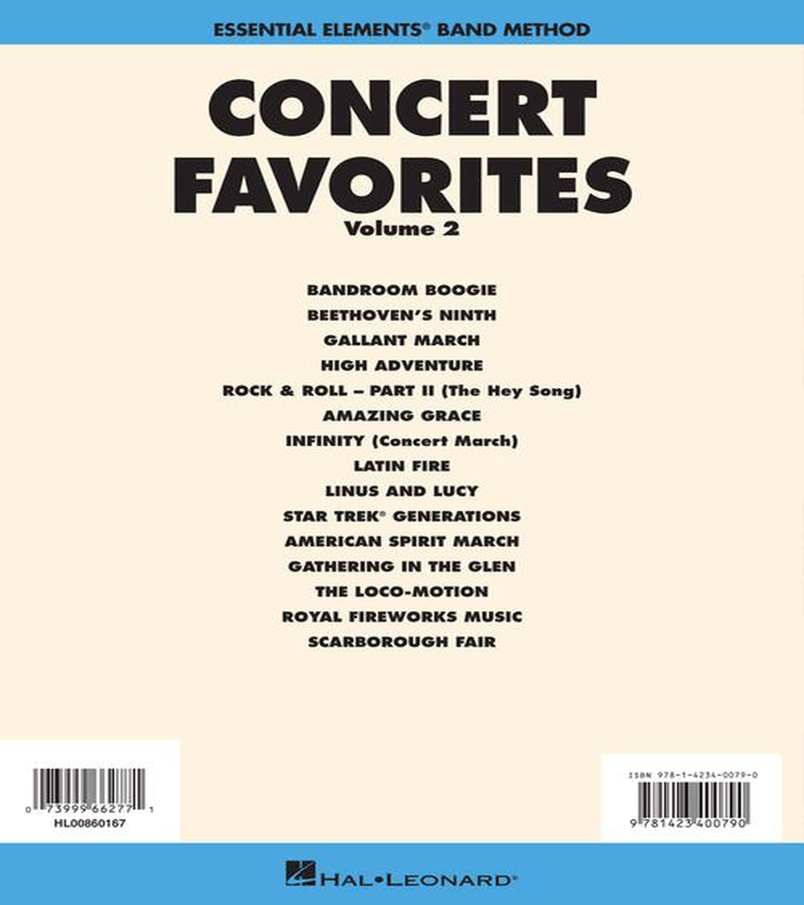 Concert Favorites Vol. 2 - Alto Sax