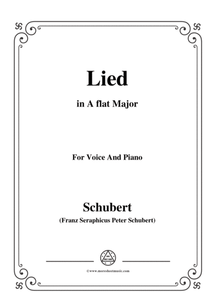 Schubert-Lied(Es ist so angenehm),in A flat Major,D.284,for Voice and Piano image number null