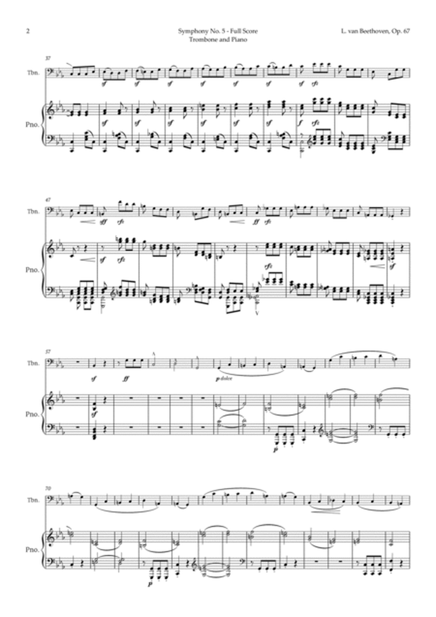 Symphony No. 5 by Beethoven for Trombone and Piano image number null