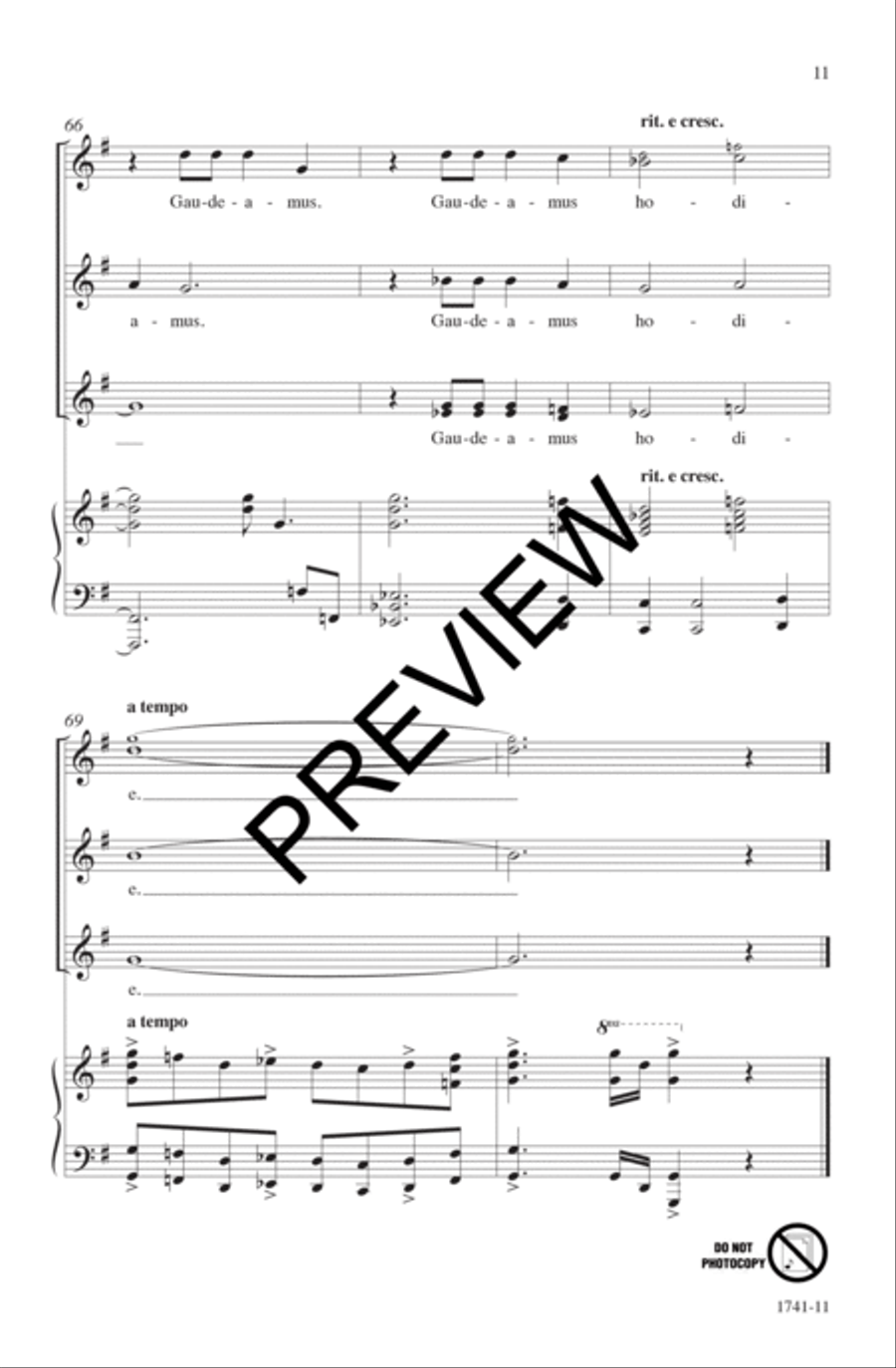 Gaudeamus Hodie Gaudeamus Hodie SSA scores gallery preview page 12
