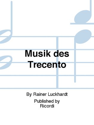 Book cover for Musik des Trecento