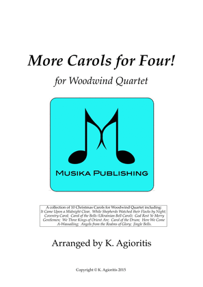 Book cover for More Carols fo Four - Woodwind Quartet