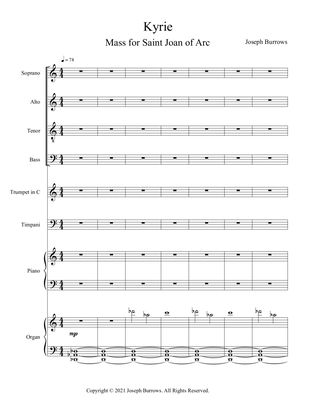Mass for Saint Joan of Arc - Full Score and Parts