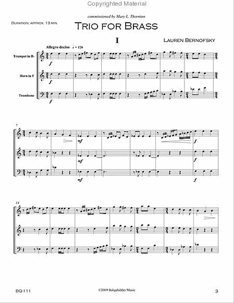 Trio for Brass Horn scores gallery preview page 2