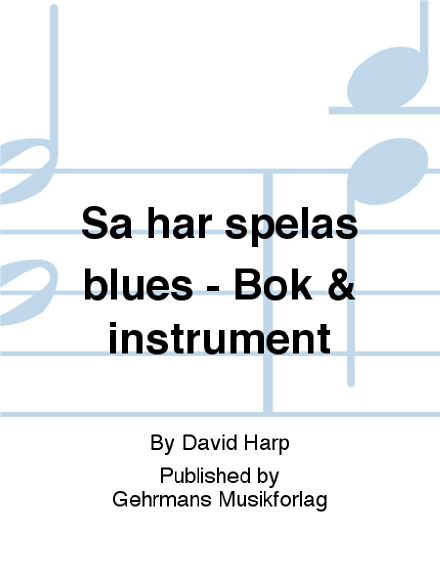 Sa har spelas blues - Bok & instrument SA scores gallery preview page 1